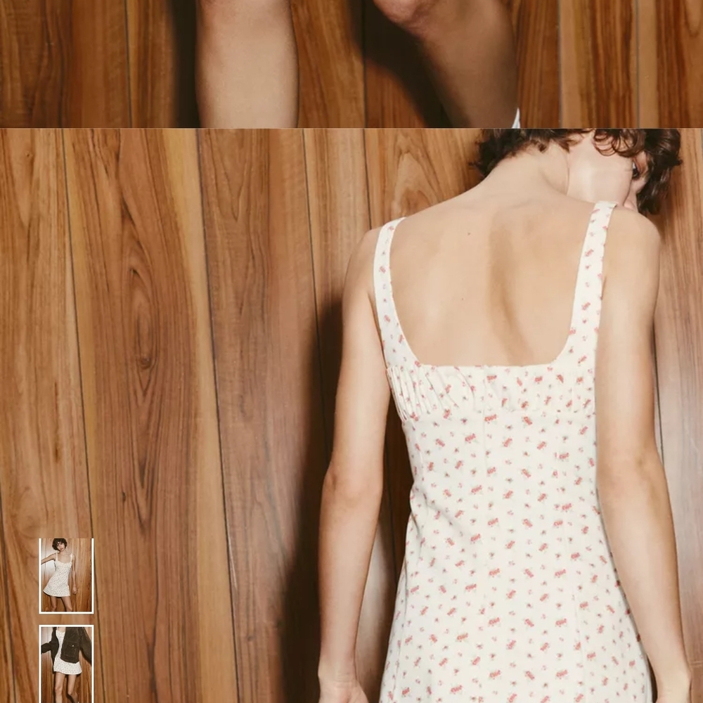 Zara White and Red Floral Mini Dress - Picture 5 of 8